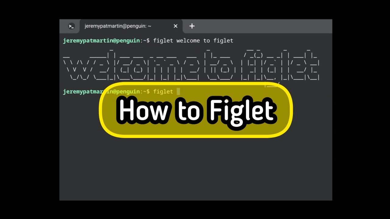 How to install Figlet on ChromeOS Crostini Linux Terminal - YouTube