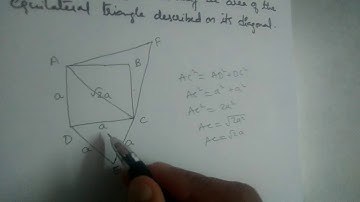 Prove that area of the equilateral triangle described on side of a square is half the area of ....