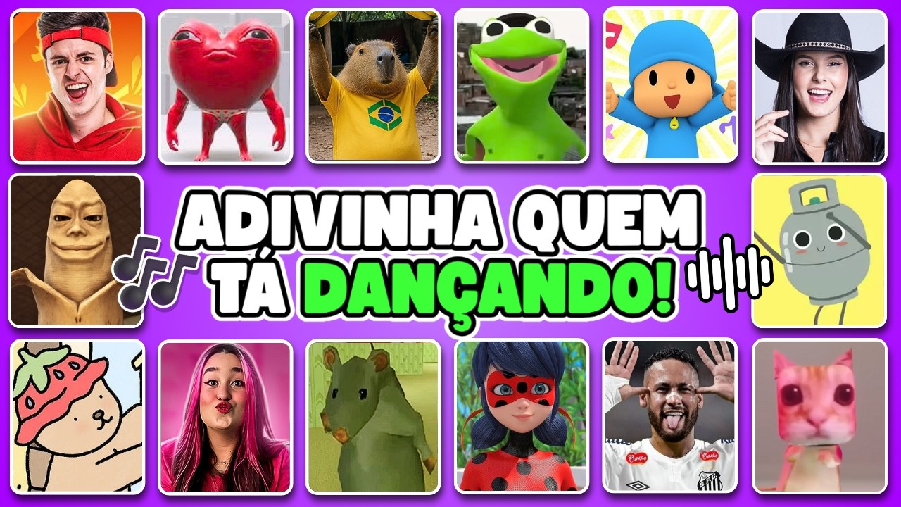 ADIVINHE QUEM TÁ DANÇANDO!! 💃🎶Bobbie Goods, Pocoyo, Enaldinho, LadyBug, Enaldinho, Round 6