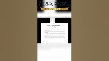 Government Shutdown - Impact on Hearings & Deadlines