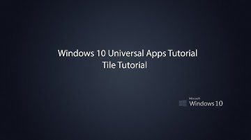 Windows 10 Universal Apps - Tiles Example