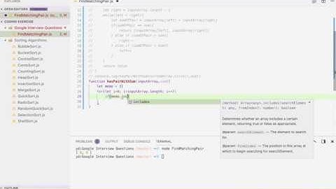 Google Interview Question: Has Pair With Sum In JavaScript