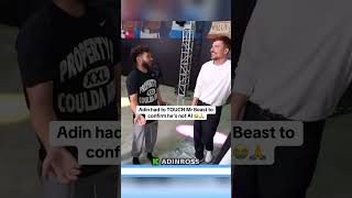 Adin Touches Mr Beast to Prove he’s not AI 😭 #adinross #mrbeast #xqc #shorts