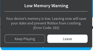 I have a low memory warning