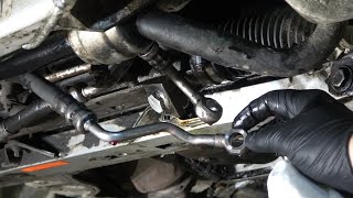 Part 13/36. How to replace Engine BMW 3 series Years 2005 - 2012: Power Steering hoses disconnecting