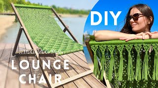 DIY Macrame Deckchair Cover │ Macrame Lounge Chair Tutorial │ Garden idea │ Macrame hammock