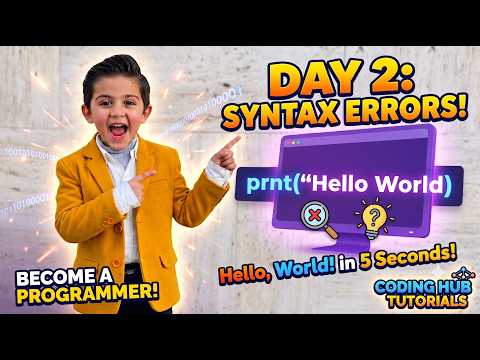 DAY 2: Find the Syntax Errors! ❌ Python Coding for Kids 🐍
