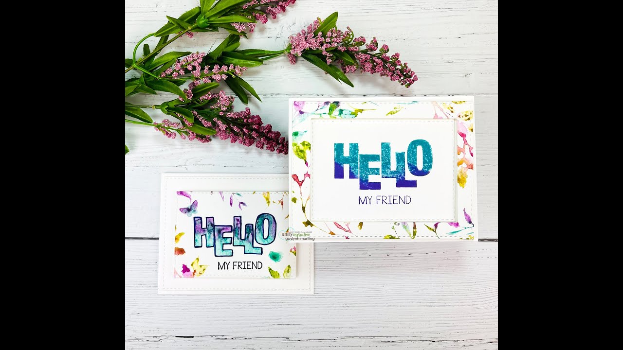 Direct To Stamp Card Technique ~ Watercolor & Ink 2 Ways