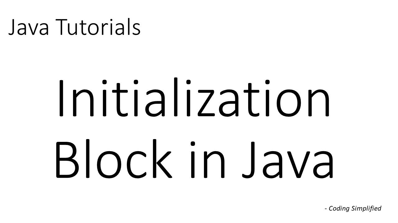 java assignment block