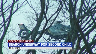 Officials continue to search area of Chicopee River for second missing child