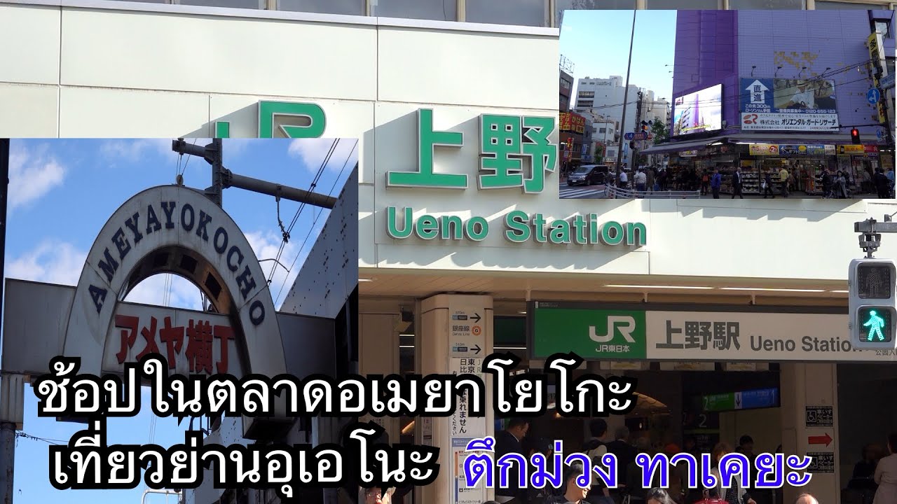 Ueno ตลาด อะเมโยโกะ Ameyoko ตึกม่วง Takeya, Tokyo, Japan