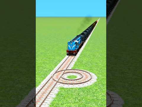 INDAN FREIGHT TRAIN CROSSING 360 DEGREE CIRCLE TRAICK Shorts Viral Trains Beats Train