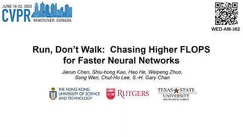 [CVPR 2023] Run, Don’t Walk:  Chasing Higher FLOPS for Faster Neural Networks