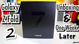 Mystic Black Samsung Galaxy Z Fold 2 Unboxing \& Almost 1 Week Later