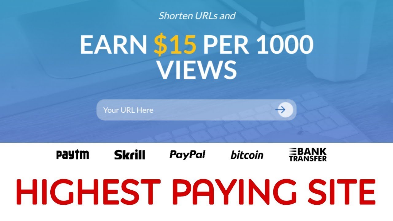 how to make money shortening links