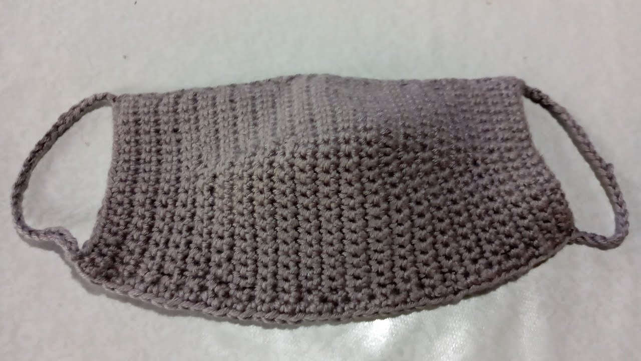 CROCHET How to crochet face mask with removable filter for beginners