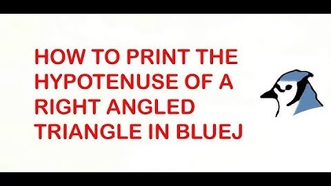 How to print the hypotenuse of a right angled triangle in Bluej