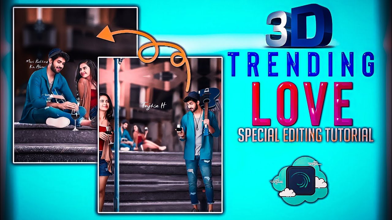 3D Trending Behind Object Status Video Editing || Alight Motion 4k Full ...