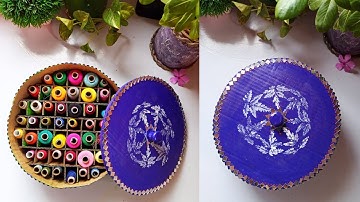 Thread storage Box Making that have never seen ever | DIY Thread Box | best out of waste craft ideas