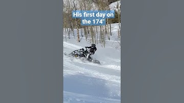 Getting comfortable on the Polaris 174" #skidoo #snow #snowmobile #jump #winter #car #polaris