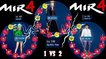 Mir4 PVP 1vs2 HARDSTUCK LANCER versus HIGH LEVEL WARRIOR + ARBALIST     #mir4  #mir4global  #lancer