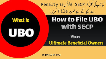 Ultimate Beneficial Owners | What is UBO | SECP Sent Notices to all companies to File UBO  | FATF
