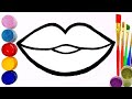 Bolajon Lab Rasm chizish | Рисунок губ для ребёнка | Lips drawing - easy drawing for a child