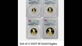 Set of 4 2007-W Gold Eagles PCGS PR70DCAM FS First Strike Eagle Proof Coins