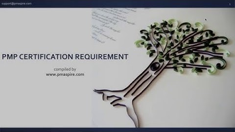 PMP Certification Requirement