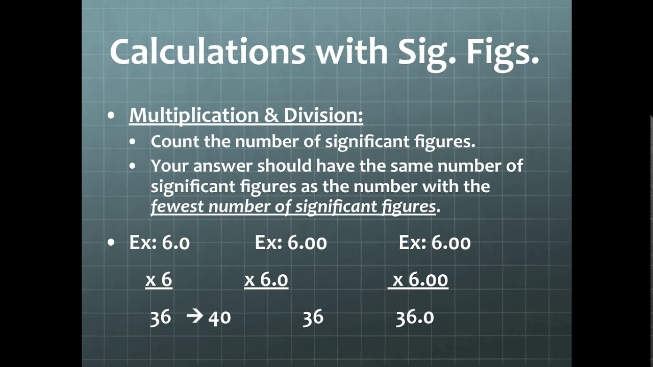 Multiplying Dividing Sig Fig YouTube