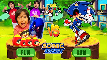 Tag with Ryan vs Sonic Dash - Combo Panda vs Sonic exe All Characters Unlocked All Bosses Sonic.exe
