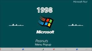 Windows 98 Microsoft Plus Peanuts Menu Popup