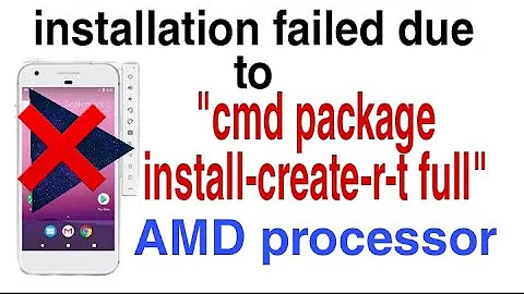 Installation failed due to CMD Package Install create -r-t full || AMD processor