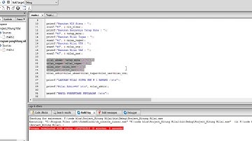 Tutorial Membuat Program Penghitung Nilai Bahasa C dengan Codeblock