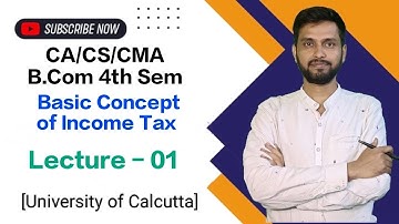 Basic of Income Tax | Tax law | CA/CS/CMA/B.COM-4TH | Sandip Kumar |