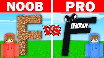 NOOB vs HACKER: I Cheated In a Alphabet Lore Build Challenge ! (Letter F) - Minecraft Biba and Boba