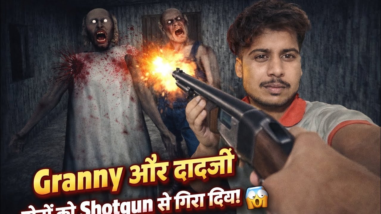 🔫 Granny और दादाजी दोनों को Shotgun से गिरा दिया! 😱
