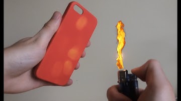 AWESOME Thermal sensor Color Changed Iphone Case vs Lighter and Ice
