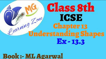 8th ICSE Math | Ch 13 - Understanding Shapes | Ex 13.3