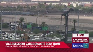 Charlie Kirk's casket set to land in Phoenix aboard Air Force Two
