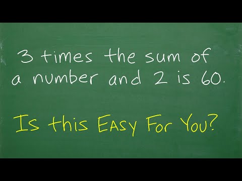 3 times the sum of a number and 2 is 60, many can’t solve this BASIC ALGEBRA problem