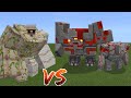 Giant Iron Golem Vs Redstone Golem and Redstone Monstrosity - Minecraft Addons