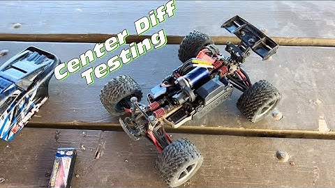 FIRST TEST of 1/16 MINI E REVO Since INSTALLING TRAXXAS Upgraded CENTER DIFFERENTIAL (#7014)