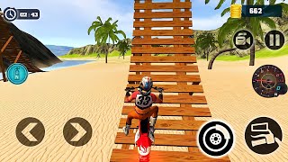 Motocross Bike Stunt Simulator - Beach Bike Jumping Stunts Game #4 - Android Gameplay screenshot 4