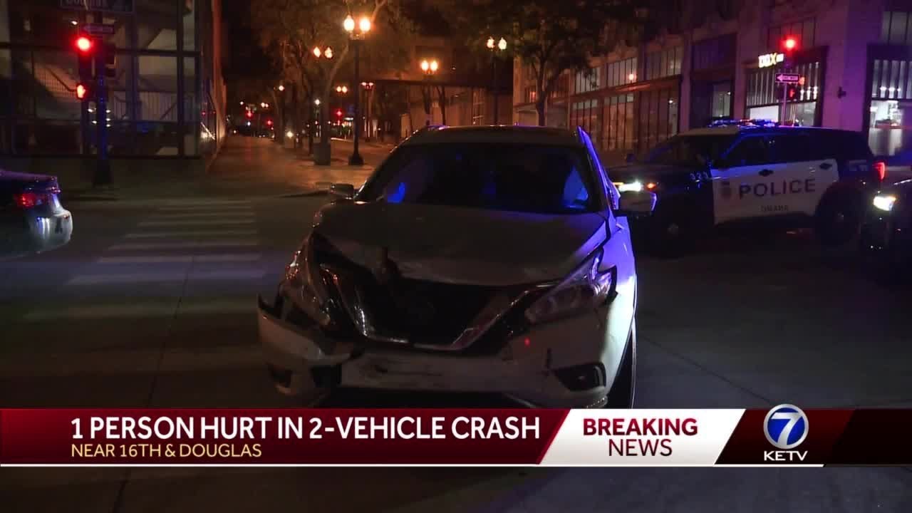 One hurt in Saturday morning crash - YouTube