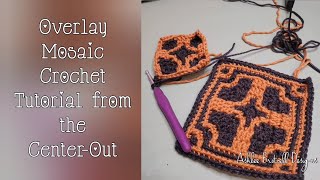 Overlay Mosaic Crochet From The Center-Out Tutorial