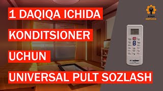 Konditsioner uchun universal pult sozlash