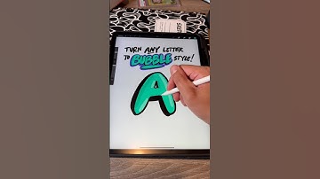 How to draw BUBBLE LETTERS FAST! 🫧 #shorts #tutorial #art