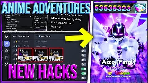 UPDATE 9 ROBLOX Anime Adventures Hack Script GUI  Auto Farm  Dupe + Summons Hack  PASTEBIN 2025