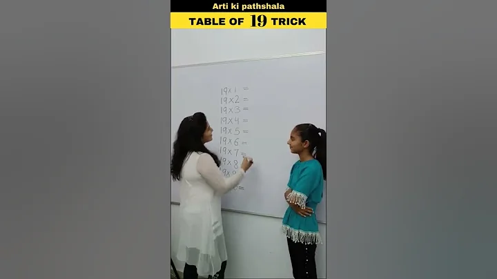 🤗Easy Trick to Learn Table of 19/Multiplication Table of 19/Maths Tables/Pahada #shorts #shortsfeed